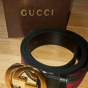 Men’s Gucci belt 36-38 fit. Brand new in box.